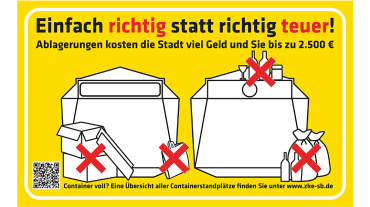 Warnschilder an Containerstandplätzen Image