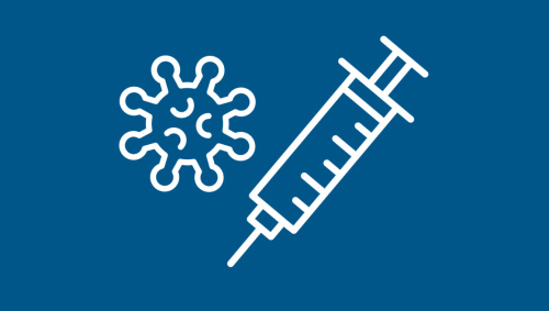 Icon: Weißes Icon auf blauem Hintergrund: