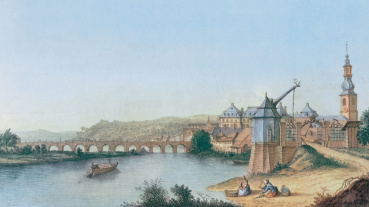Das Saarbrücker Kranentor 1775, Aquarell von Hans Zehender Image