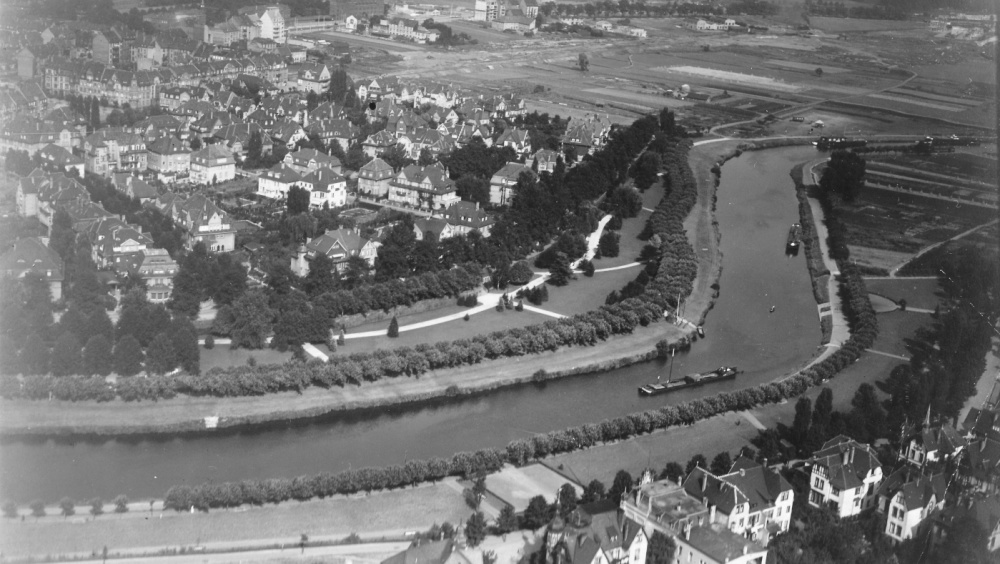 Luftbild des Stadens um 1950 Luftbild des Stadens um 1950