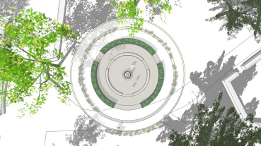 Visualisierung des Mahnmals "Nachhall" - Ansicht von oben Image