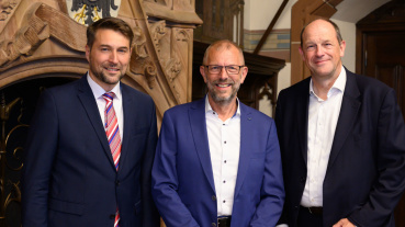 OB Conradt (l.) mit Franz-Josef Johann (Mitte) und Karsten Nagel (r.) Image