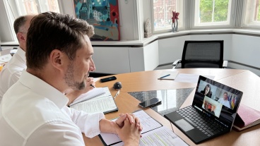 Videokonferenz im Rahmen des einjährigen Jubiläums der Städtepartnerschaft mit Kowel Image