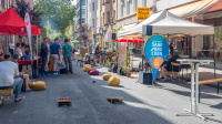 Verschiedene Aktionen werden präsentiert Blick in die Sommerstraßen im Nauwieser Viertel