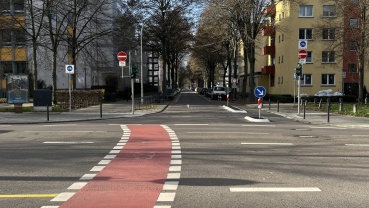 Landeshauptstadt hat Fahrradstraße Hohenzollernstraße fertiggestellt Image